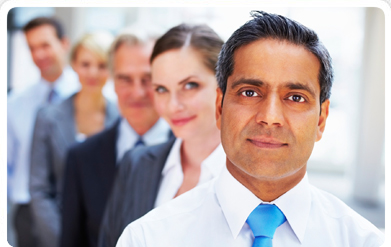 A diverse business team